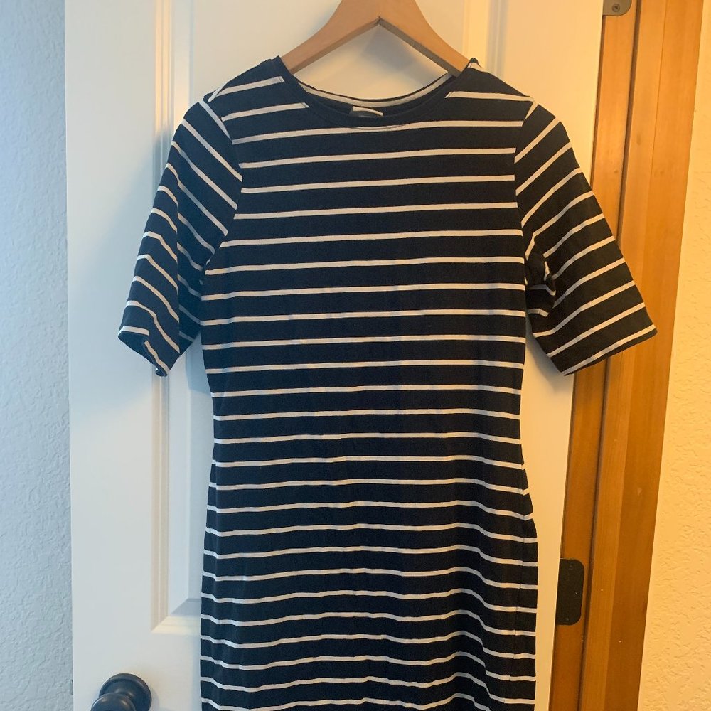 Casual Dress,  A new day brand, Size Small, Black and white striped